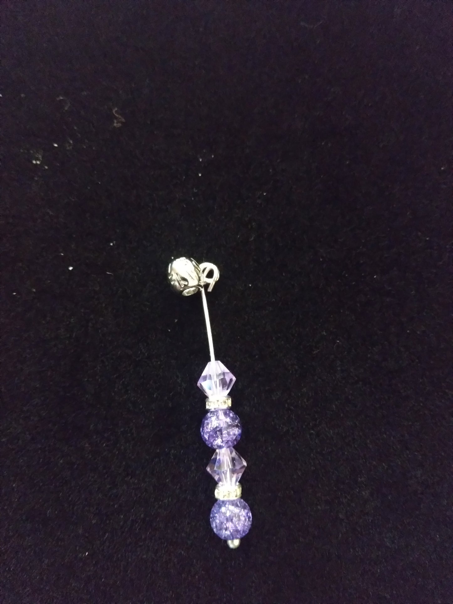 Cracked Amethyst Loc Jewel